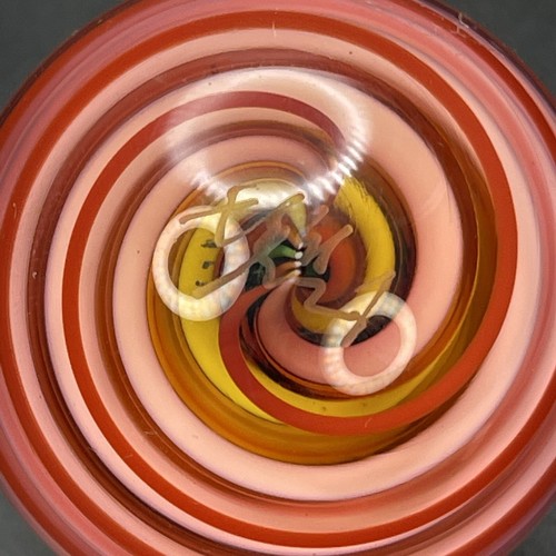 Eddie Seese Razor Ribbon Handblown Contemporary Art Glass Marble 1-37/64” - Picture 8 of 13