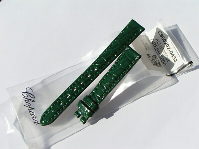 Chopard 12mm B0202 0433 Armband Leder grün green 60/95 12/10 I394