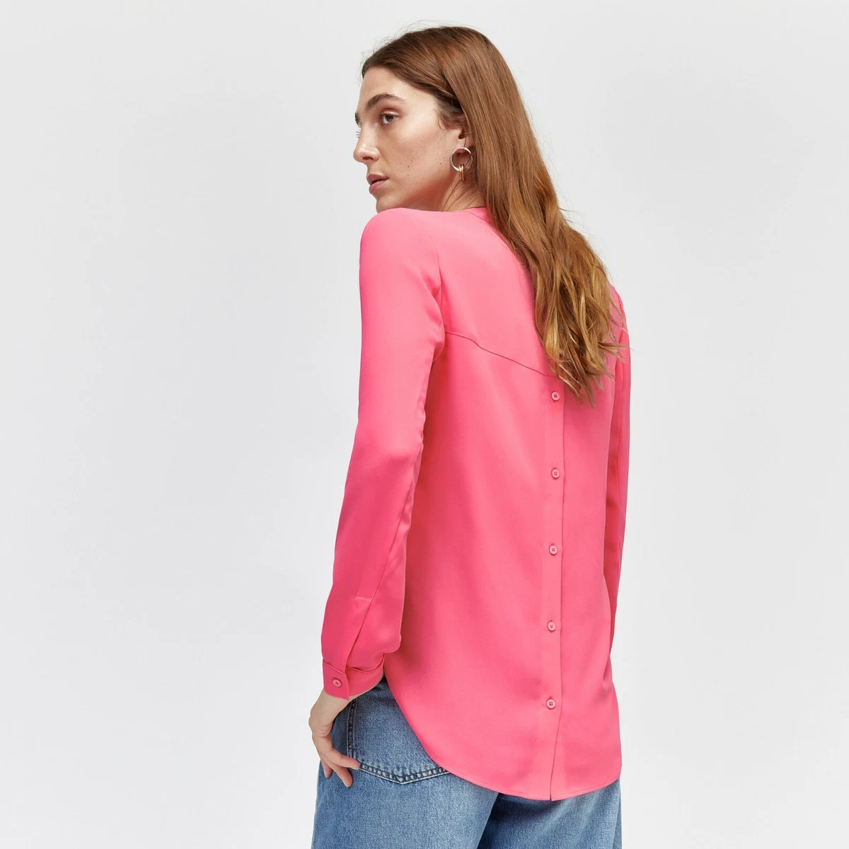 warehouse pink blouse