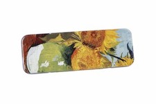 DAHO Tin Pencil Box with World Famous Arts for School, Office, Home, Makeup Stor