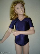 Gymnastikanzug Turnanzug Voltigieranzug Glanz marine Kinder Größen 116-176