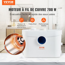 Macerator Pump, 700W, Bathtub Waste Water Disposal Upflush Machine