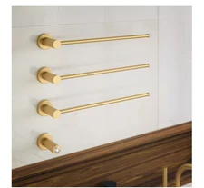 Swiss Madison Claire 3-Bar Electric Towel Warmer in Brushed Gold