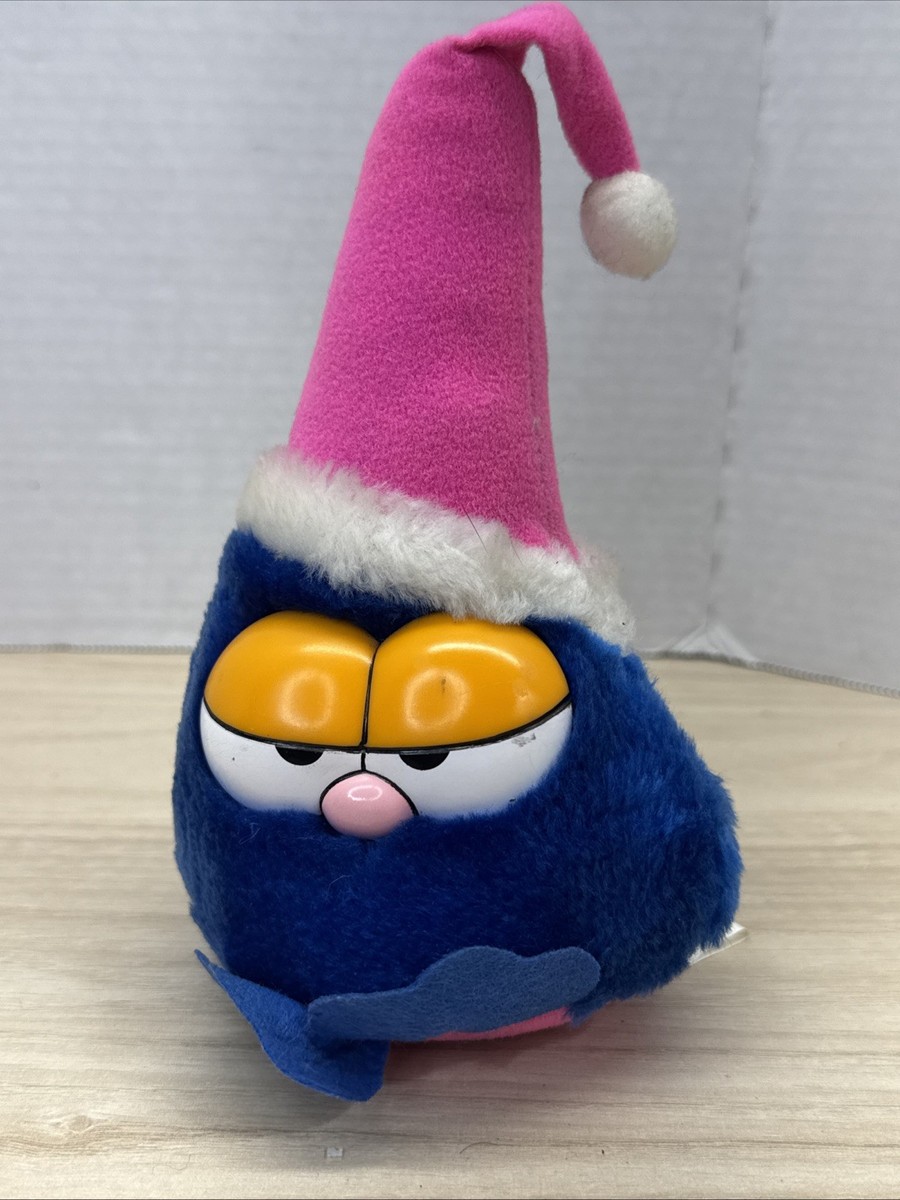Vintage 1989 Allentown Toy Blue Blob Monster Plush 7” Garfield Eye