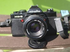 Working Minolta XG-9 SLR with 50mm f1.7 Lens. Minor Fault - Read Description.