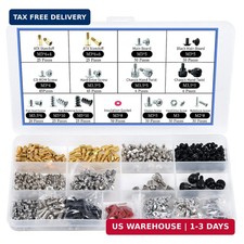 502PC Computer Motherboard Screws Kit, Motherboard Standoffs Screws for Universa
