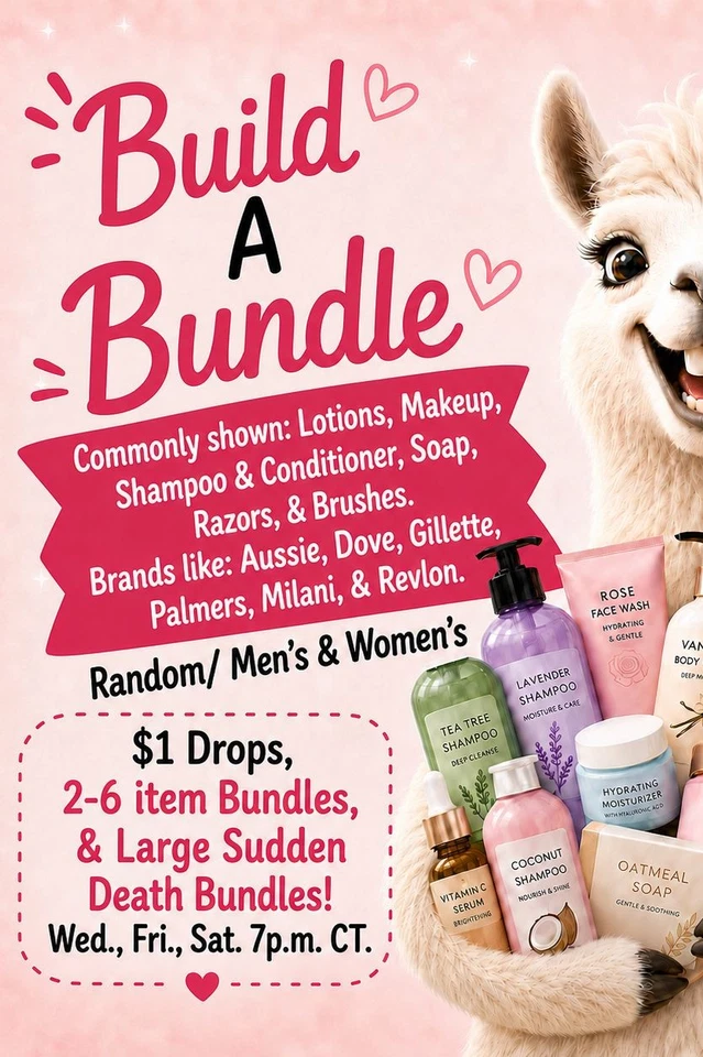 Build A Bundle! Makeup, Shampoo, Conditioner, Facemasks, Lotion, Brushes