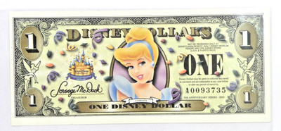Disney Dollars Cinderella $1 Series 2005 Disneyland Resort A0093735