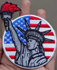 Statue of Liberty American USA Flag Patriotic...