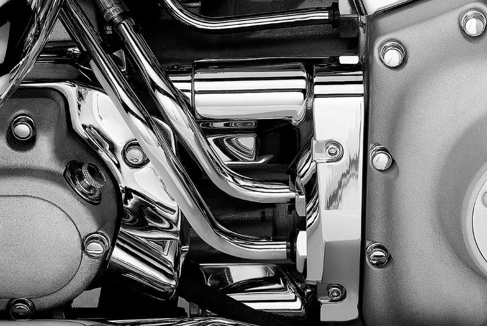 For Harley-Davidson Heritage Softail 06 Kuryakyn Deluxe Chrome Oil Line Nacelle Foto 2 de 2