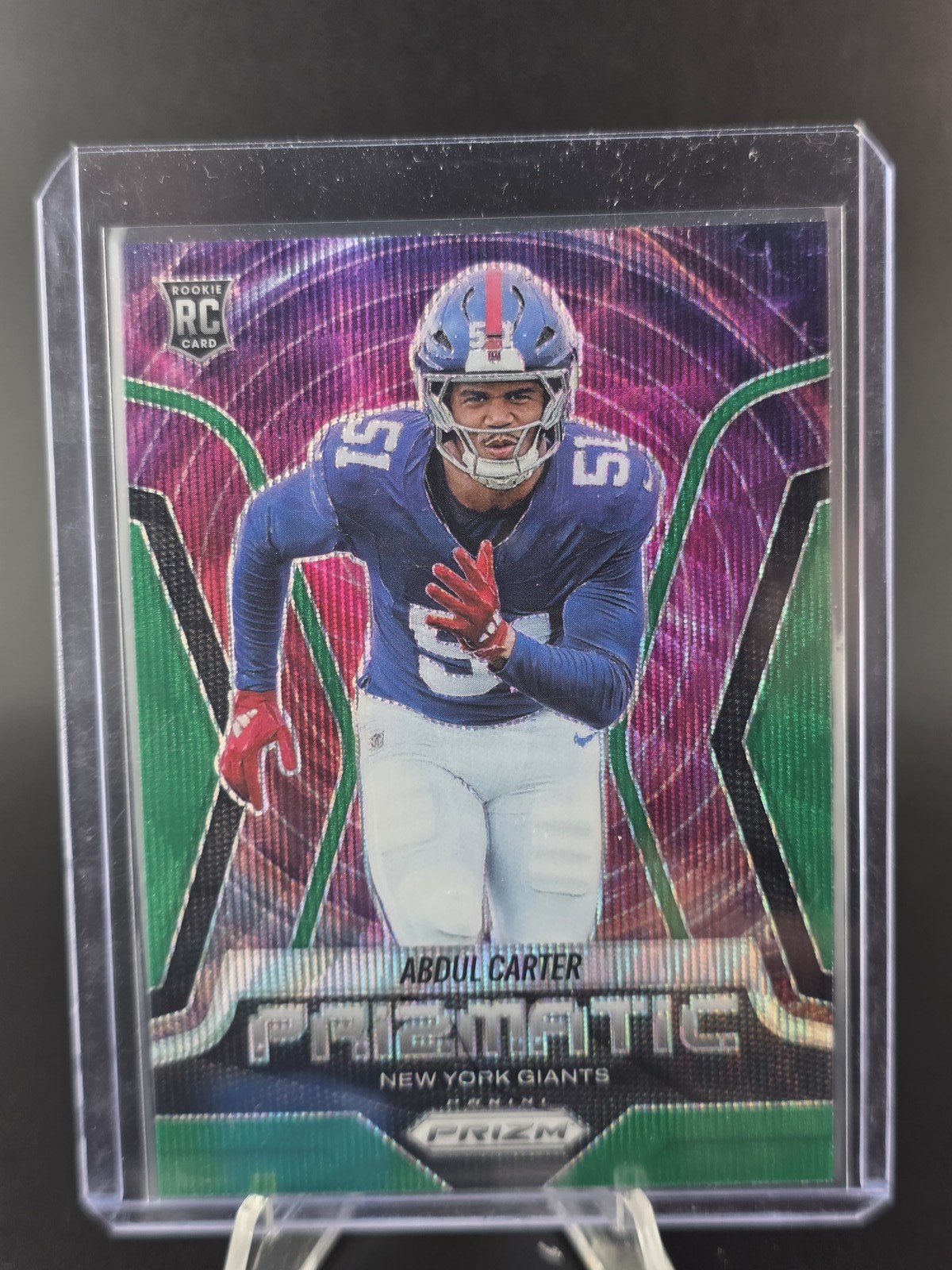 2025 Panini Prizm #10 Abdul Carter Prizmatic Green Wave