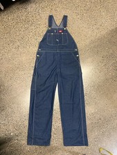 Dickies Blue Denim Bib Overalls Unisex Cotton Workwear Coveralls W816611