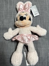 Disney Minnie Mouse Plush Easter Bunny Medium 18" EUC Original Tag Attached
