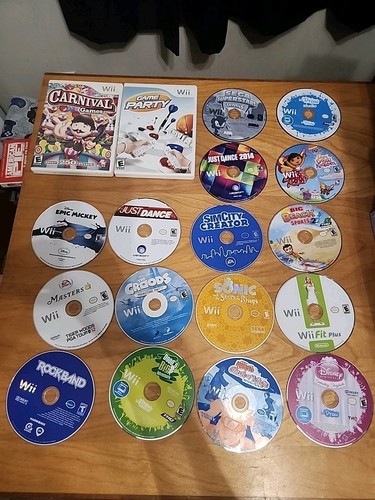 Nintendo Wii Game Lot Of 18 Assorted Games