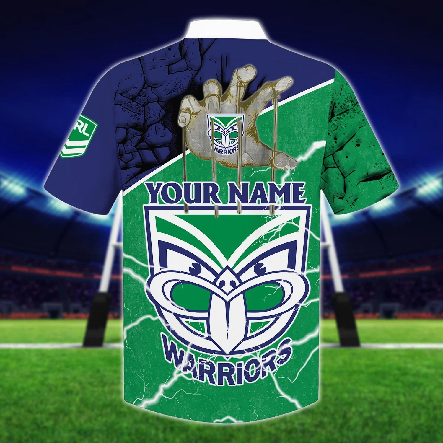 NRL Warriors Personalized Hawaiian Shirt for Fans
