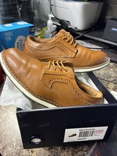 Bruno Marc Boy's Brown Oxford Dress Shoes Size 2 Formal Casual Comfort