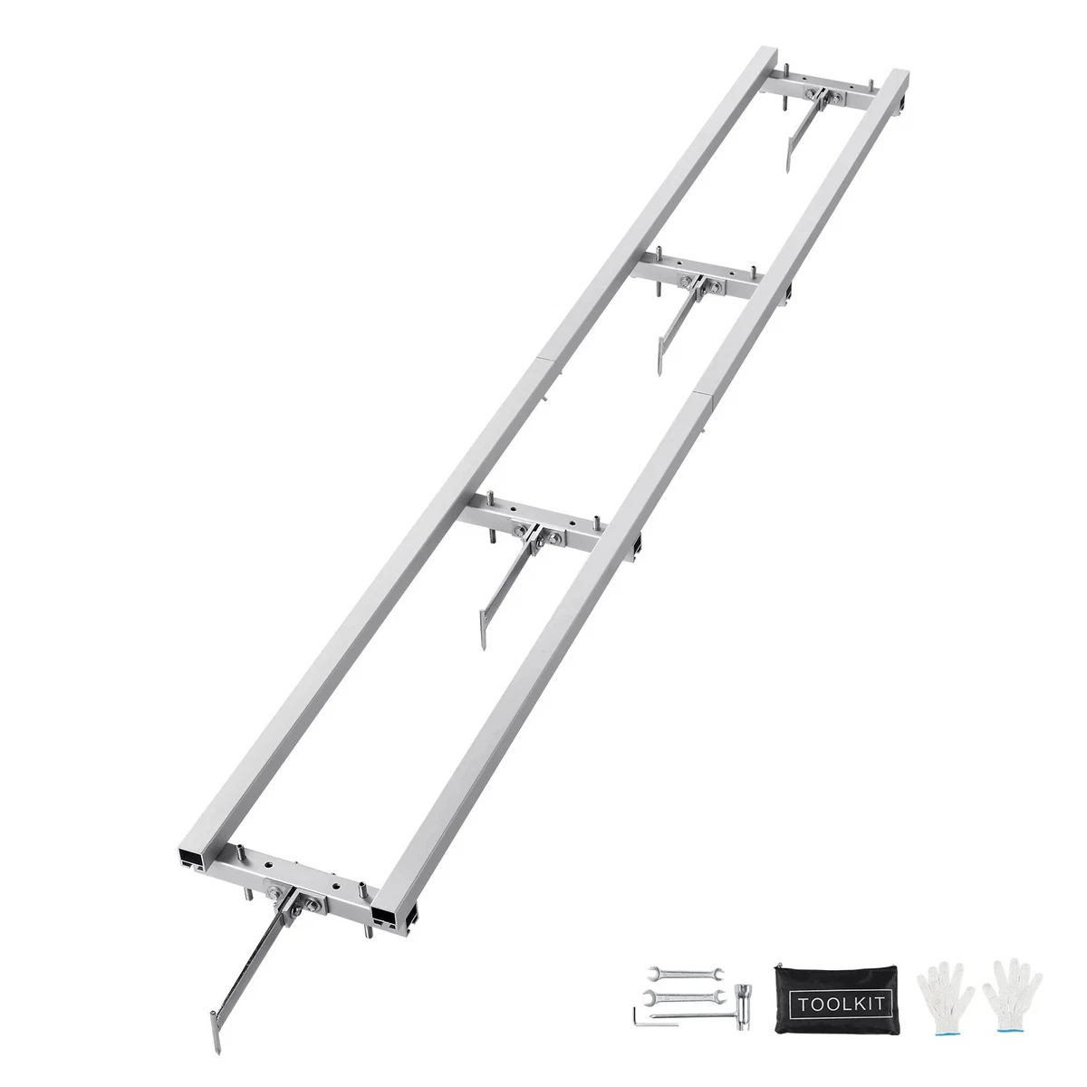 VEVOR 9 ft Rail Mill Guide System 4 Crossbar Kits Chainsaw Mill Guide Aluminum