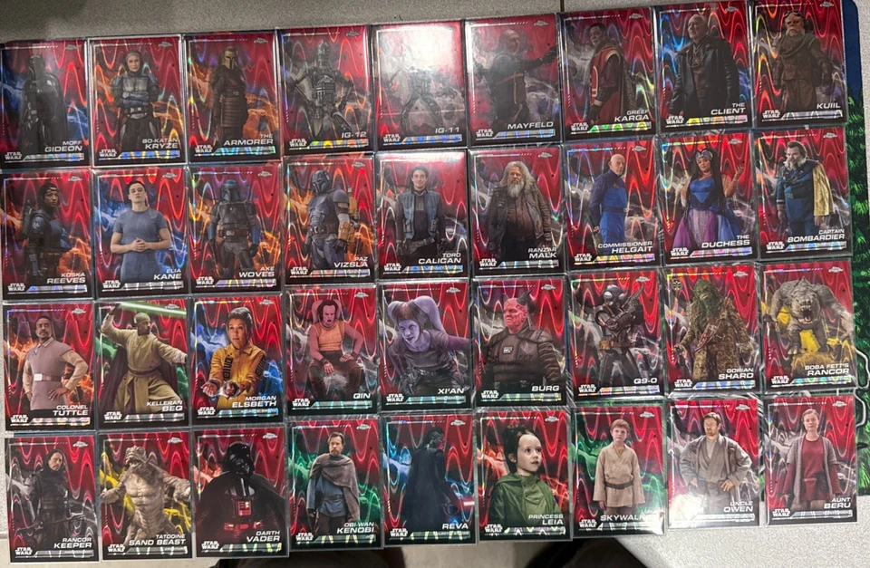 2024 Topps Chrome Star Wars  Complete Set Red Raywave - Image 2 of 4