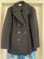 Authentic Navy Wool Vintage Pea coat 1960s Naval Clothing Depot Anchor Button 40