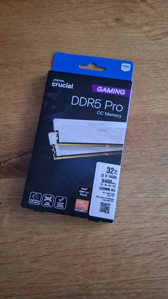 Crucial Pro OC 32 GB RAM (2x16 GB) DDR5-6400 CL32 - Neu & OVP