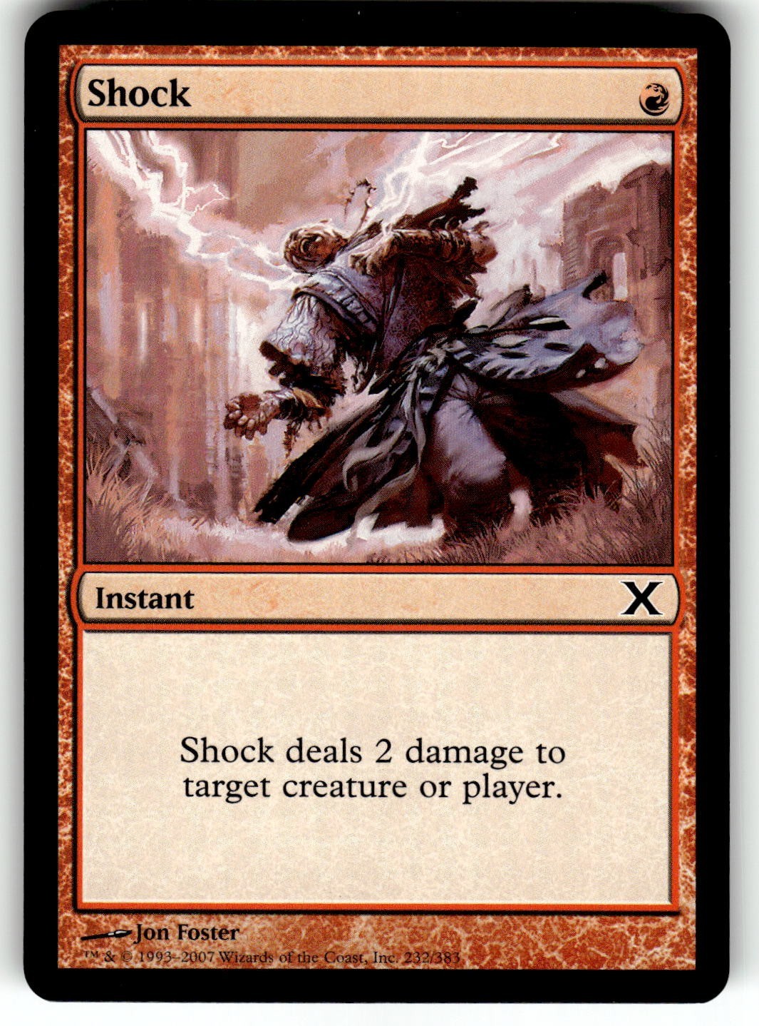 MTG 10E 10th Edition Card 232/383 C Shock