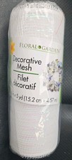 Floral Garden Decorative Mesh-NEW- 6 In.  5 Yd. -white