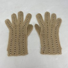 Vintage Ivory Crochet Gloves WEAR RIGHT PARIS Size S