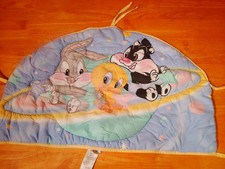 Vintage Baby Looney Tunes Nursery Crib Pad Bugs Bunny Tweety Sylvester Headboard
