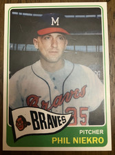 MILWAUKEE BRAVES: Phil Niekro Custom Modern 1965 Style Art Card - HOF