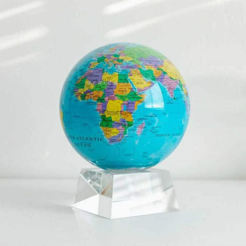 MOVA *new in box* 6 inch Crystal Base Blue Political Map World Globe $409