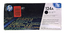 Genuine HP Q6000A, 124A, Black Toner Cartridge, OEM