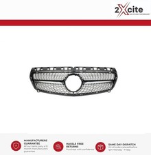 Grill For Mercedes Benz A Class W176 12-15 Gloss Black Grille Diamond AMG Look