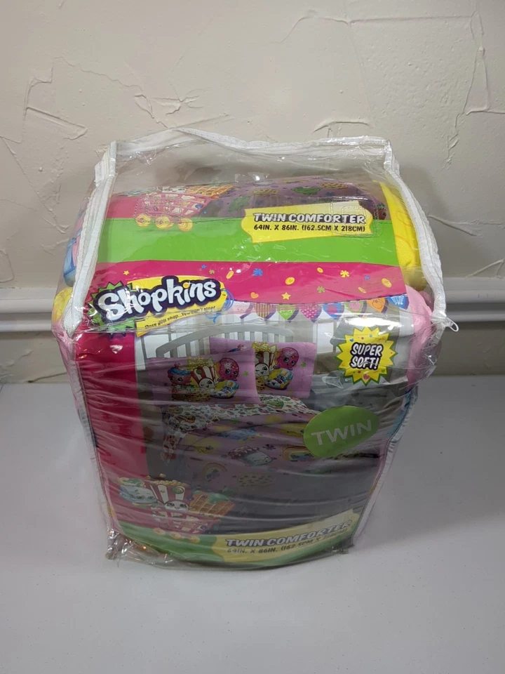 Edredón Shopkins Super Suave Niña Doble 64" x 86" Rosa Nuevo Foto 2 de 4