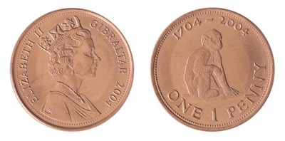 Gibraltar 1 Penny, 2004, KM #1046, Mint, Commemorative