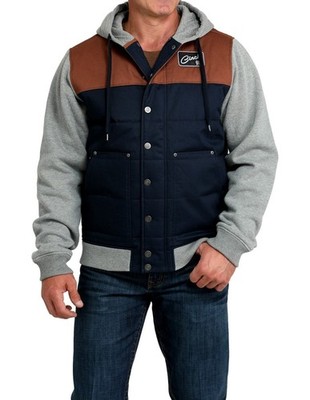Cinch Western Jacket Mens Blocked Hoodie Snap Multi-Color MWJ1092004