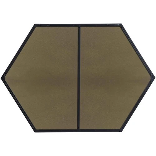 Elegant Decor Eternity 34" x 24" Hexagonal Metal Frame Mirror in Black - Picture 6 of 12