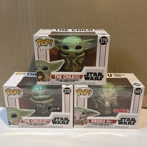 Star Wars Funko Pop Grogu Baby Yoda The Child Lot Of 3 #370 #379 #469
