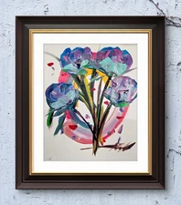 Corbellic Spring Time 14x11 Original Abstract PAPER Museum Home Painting Artwork