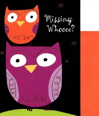 Happy Halloween Owls Owlet Owl Miss Who Whoo You Hallmark Greeting Card