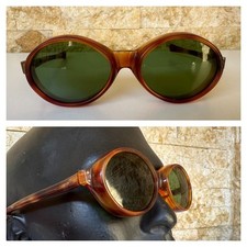 1950'S VINTAGE OVAL SUNGLASSES WWII STYLE THISCK FRAME PILOTS MENS TORTOISE RARE