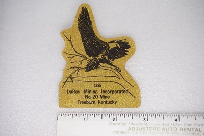 DaRay Mining Decal Sticker Coal Mining No 20 Mine 1985 Vintage Freeburn Kentucky