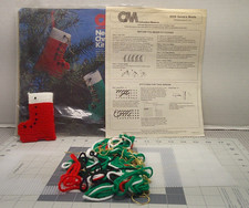 Vintage Needlepoint Christmas Idea Ornament Kit Columbia Minerva Holiday Used