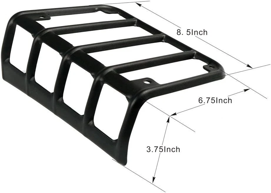Cubiertas protectoras de luces traseras acero metal negro trasero para 07-16 Jeep Wrangler JK NUEVO Foto 2 de 4