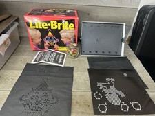 1994 Milton Bradley Lite Brite With Pegs Pictures Some Unpunched Sheets Box