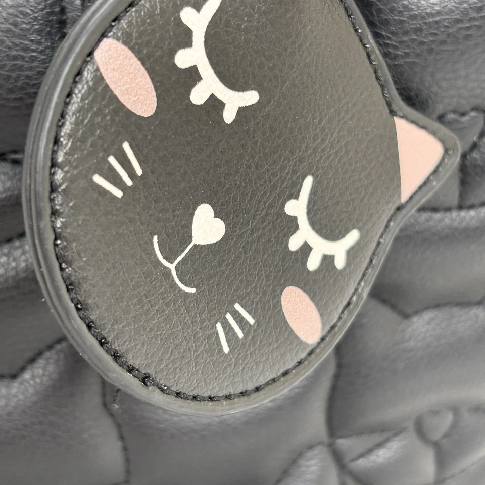 Luv Betsey Johnson Kitty Face Dome Satchel / Crossbody Black - Image 4 of 4