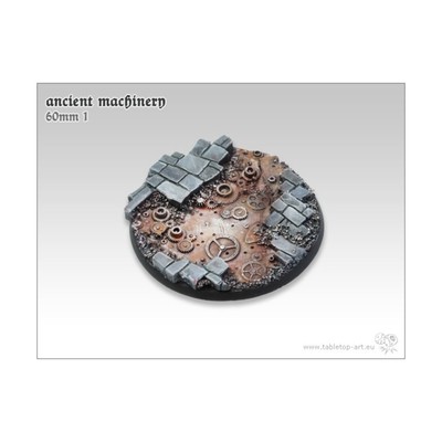 Tabletop Art Mini Base 60mm Round Base w/Lip #1 - Ancient Machinery Pack New