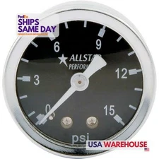 Allstar ALL80200, One 1.5In Gauge 0-15 Psi Liquid Filled Performance Racing Part