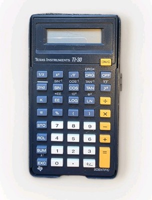Vintage Texas Instruments TI-30 Stat wissenschaftlicher Taschenrechner - Retro 80er - funktionstüchtig