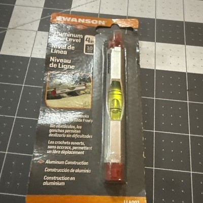 Swanson LLA001 4  Aluminum Line Level Lightweight Construction New Sealed