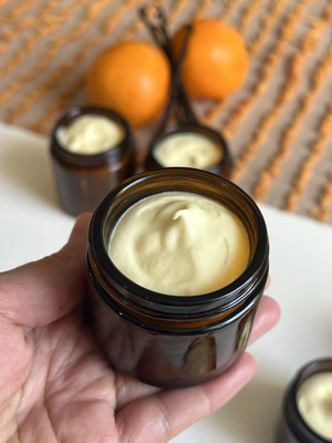 Grass-Fed Suet Beef Tallow Whipped Balm Orange Vanilla Moisturizing Cream 2 Oz